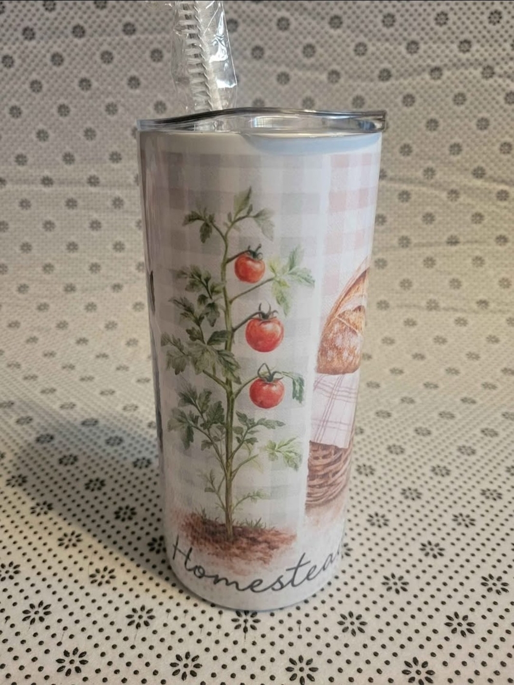 "Homesteader" Insulated Tumbler - Parts Of The Farm Illustration